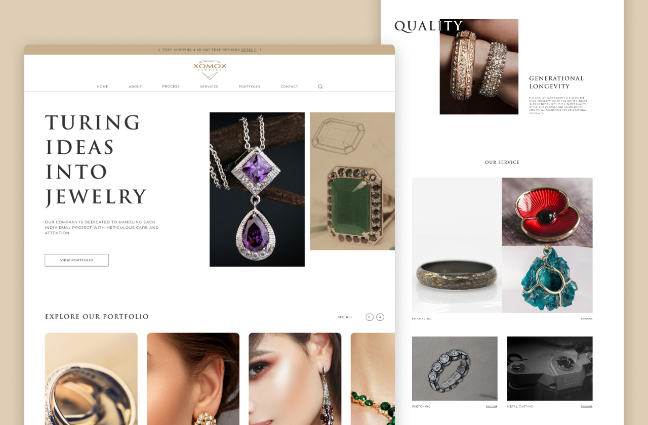 Elegant E-Commerce for Fine Jewelry